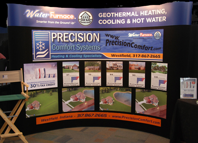 A portion of our booth at the Indy 2012 Home Show