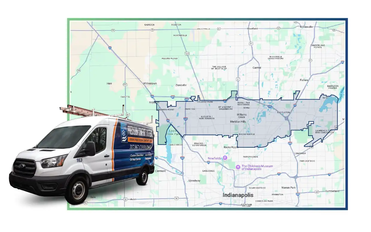 Precision Comfort Indianapolis Coverage Area Precision Comfort Indianapolis Coverage Area